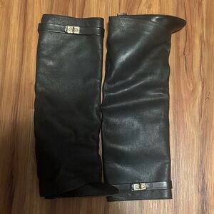 Givenchy Black Leather Heeled Boots